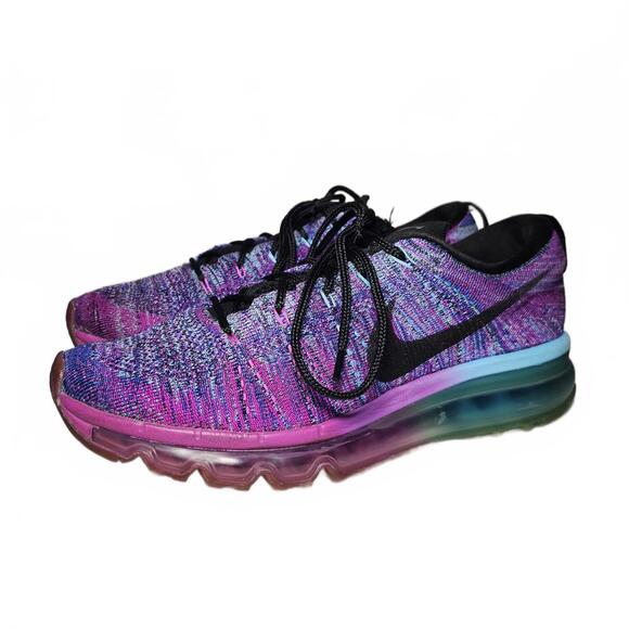 Nike Womens Air Max Flyknit Racer Running Shoes Multi Size 7.5 - Picture 2 of 8